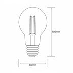 LED GLS E27 Dimmable Bulb 12 Watt 3000K Warm White Clear Finish