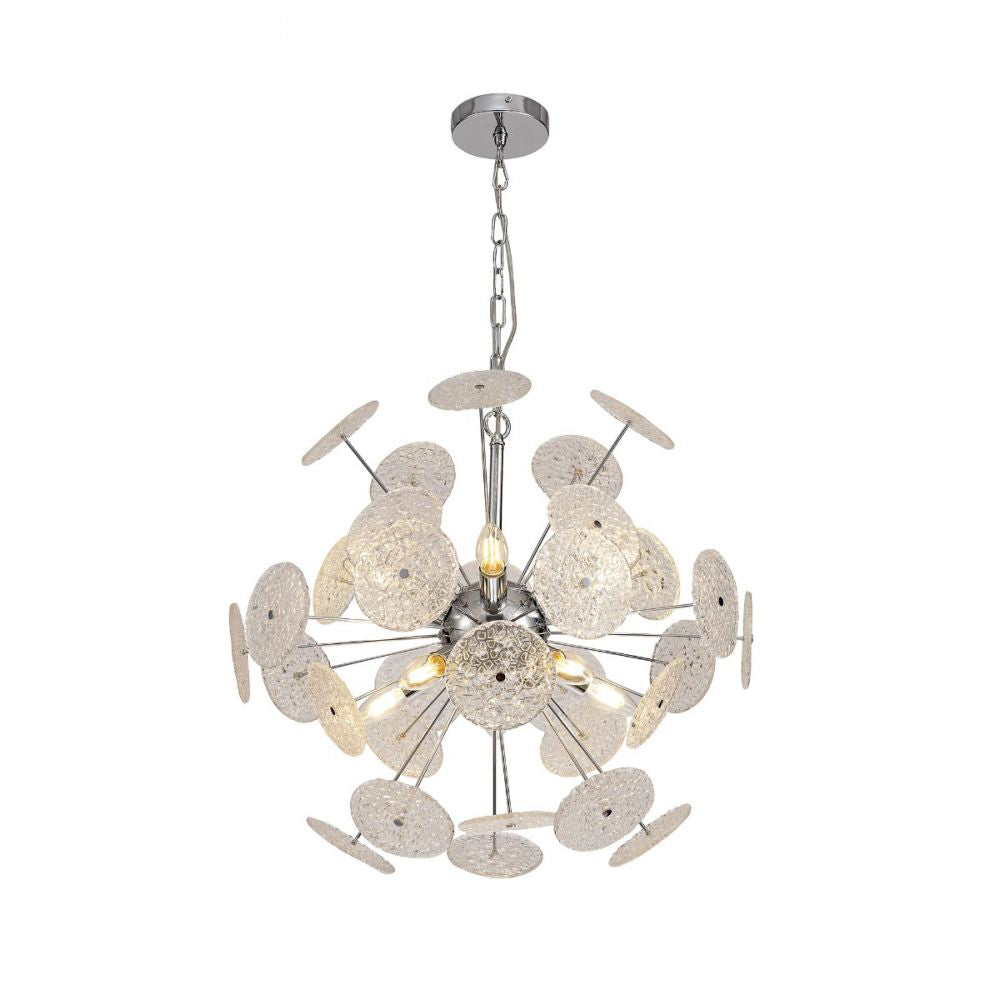 Regent Bayonne 10 Light Pendant Light in Polished Chrome