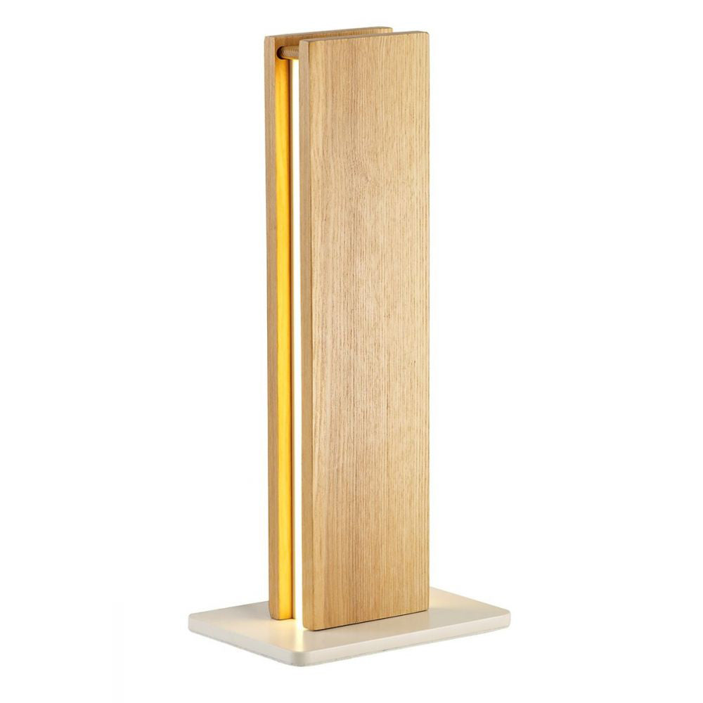 Regent Biarritz Table Lamp in Oak and Sand White