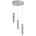 Regent Meudon Round 3 Light Pendant Light in Polished Chrome