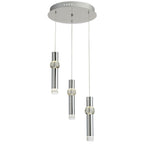 Regent Meudon Round 3 Light Pendant Light in Polished Chrome