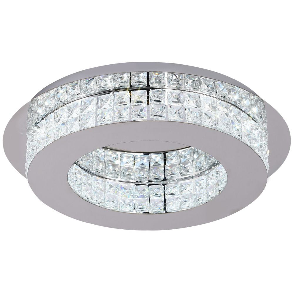 Regent Paris Ceiling Light in Polished Chrome with Crystal
