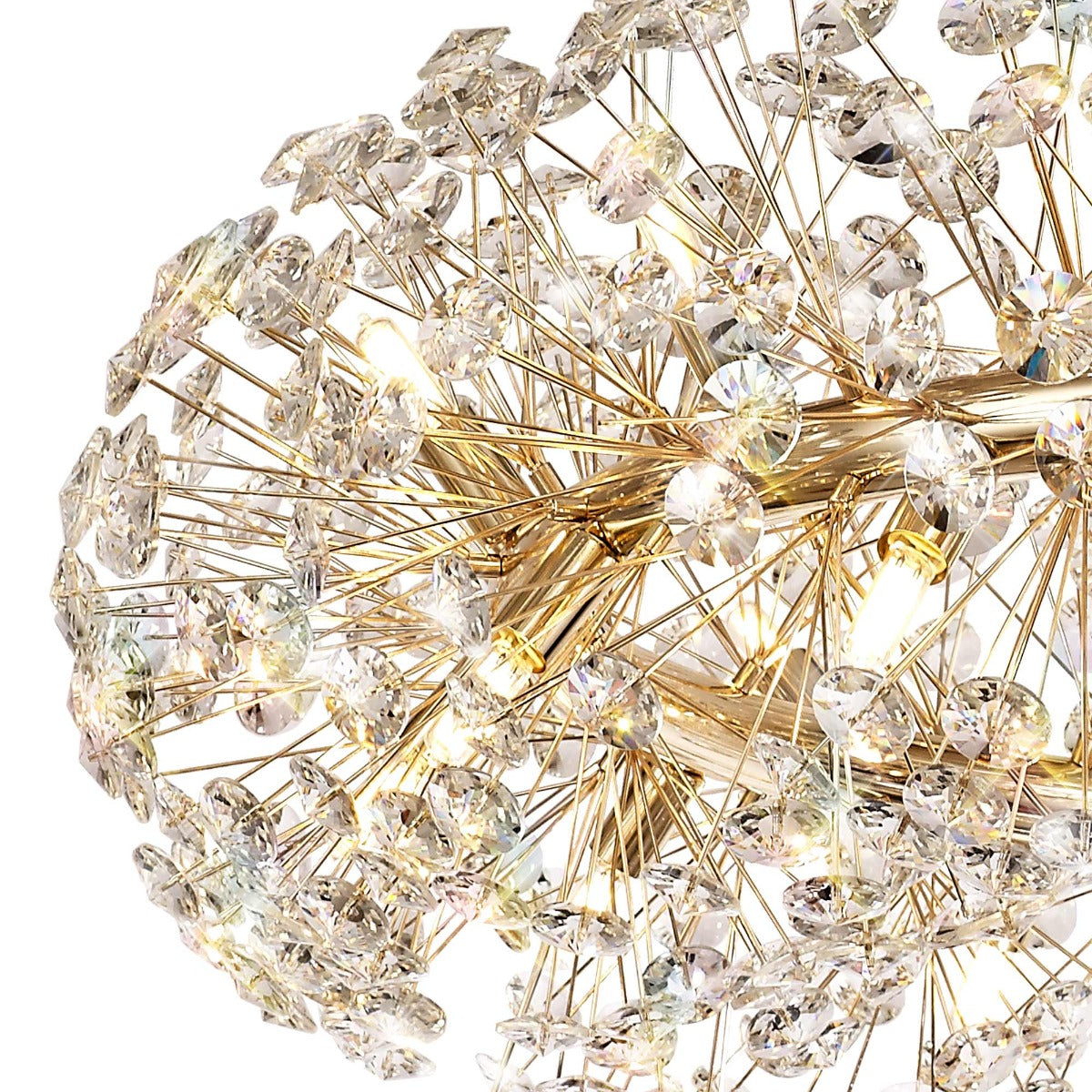 Regent Seyne 26 Light Pendant Light in French Gold with Crystal