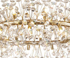 Regent Seyne 26 Light Pendant Light in French Gold with Crystal