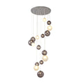 Regent Martinique 16 Light Pendant Light in Polished Chrome with Smoked Glass