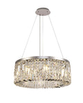 Regent Cholet Round 8 Light Chandelier in Polished Chrome with Crystal