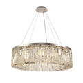 Regent Cholet Round 12 Light Chandelier in Polished Chrome with Crystal