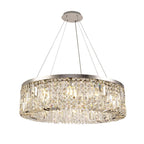 Regent Cholet Round 12 Light Chandelier in Polished Chrome with Crystal