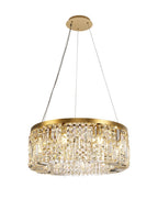 Regent Cholet 60cm Round 8 Light Chandelier in Gold with Crystal