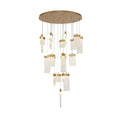 Regent Bayeux Round 21 Light Pendant Light in Painted Brushed Gold
