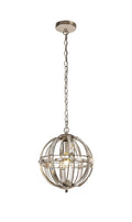 Regent Cluny Small Round 1 Light Pendant Light in Polished Nickel