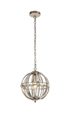 Regent Cluny Small Round 1 Light Pendant Light in Polished Nickel