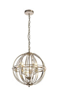 Regent Cluny Medium Round 3 Light Pendant Light in Polished Nickel