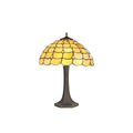 Regent Amboise 2 Light Octagonal Tiffany Table Lamp in Aged Antique Brass
