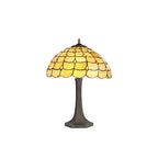 Regent Amboise 2 Light Octagonal Tiffany Table Lamp in Aged Antique Brass