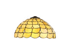 Regent Amboise 2 Light Octagonal Tiffany Table Lamp in Aged Antique Brass