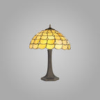 Regent Amboise 2 Light Octagonal Tiffany Table Lamp in Aged Antique Brass