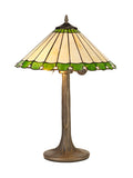 Regent Livin 2 Light Tiffany Table Lamp in Aged Antique Brass