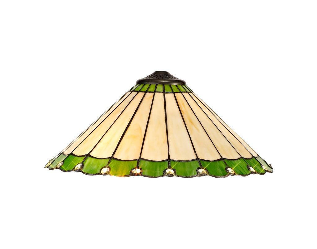Regent Livin 2 Light Tiffany Table Lamp in Aged Antique Brass