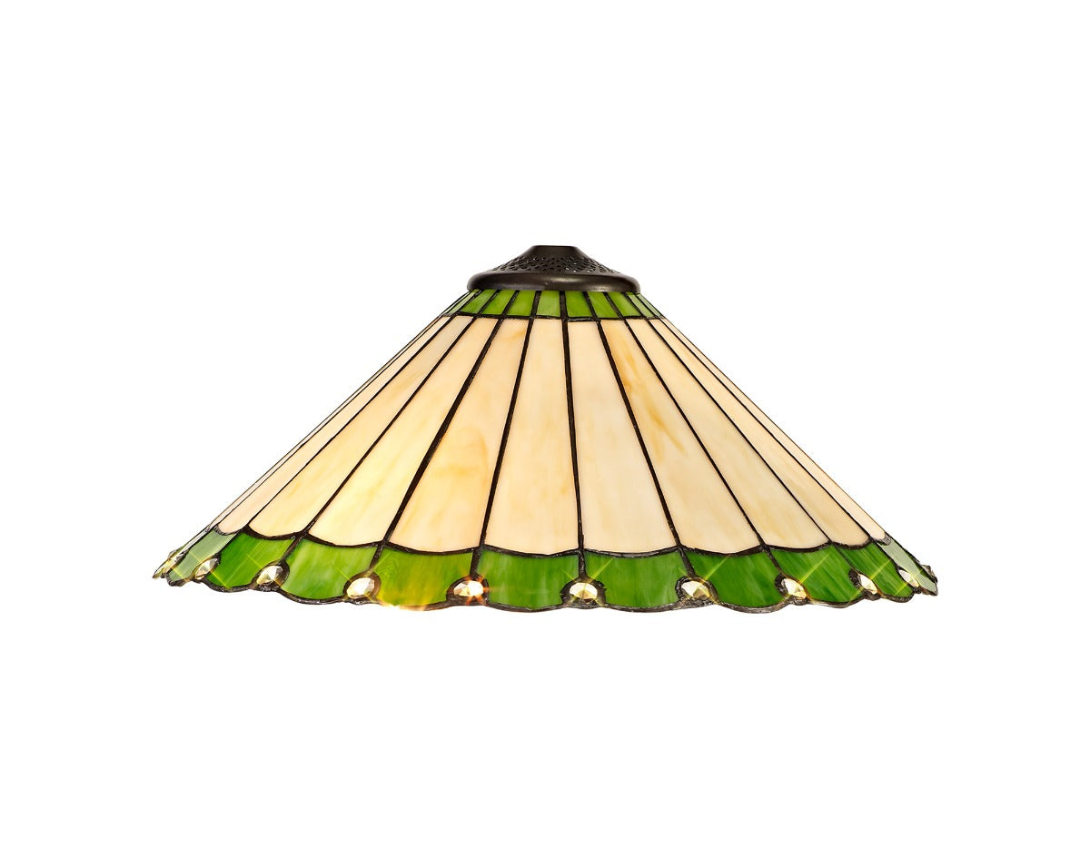 Regent Livin 2 Light Tiffany Table Lamp in Aged Antique Brass