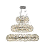 Regent Seyne 3 Tier 74 Light Pendant Light in Polished Chrome with Crystal
