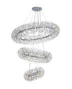 Regent Seyne 3 Tier 74 Light Pendant Light in Polished Chrome with Crystal