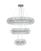 Regent Seyne 3 Tier 74 Light Pendant Light in Polished Chrome with Crystal