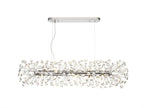 Regent Seyne Oblong 10 Light Linear Pendant Light in Polished Chrome with Crystal