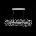 Regent Seyne Oblong 10 Light Linear Pendant Light in Polished Chrome with Crystal