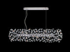 Regent Seyne Oblong 10 Light Linear Pendant Light in Polished Chrome with Crystal