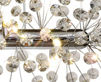 Regent Seyne Oblong 10 Light Linear Pendant Light in Polished Chrome with Crystal