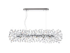 Regent Seyne Oblong 10 Light Linear Pendant Light in Polished Chrome with Crystal