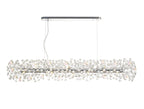 Regent Seyne Oblong Linear 14 Light Pendant Light in Polished Chrome with Crystal