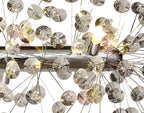 Regent Seyne Oblong Linear 14 Light Pendant Light in Polished Chrome with Crystal