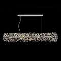 Regent Seyne Oblong Linear 14 Light Pendant Light in Polished Chrome with Crystal