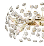 Regent Seyne Oblong 10 Light Linear Pendant Light in French Gold with Crystal