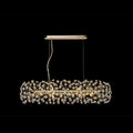 Regent Seyne Oblong 10 Light Linear Pendant Light in French Gold with Crystal