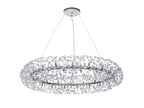 Regent Seyne 36 Light Ring Pendant Light in Polished Chrome with Crystal