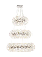 Regent Seyne 3 Tier 58 Light Pendant Light in Polished Chrome with Crystal