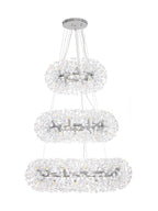 Regent Seyne 3 Tier 58 Light Pendant Light in Polished Chrome with Crystal