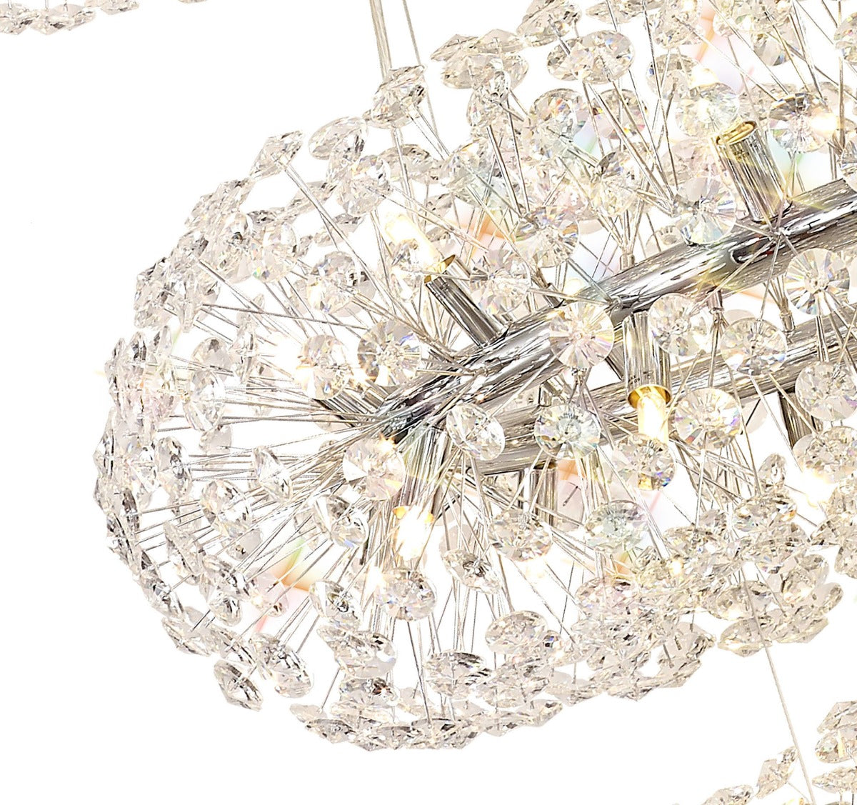Regent Seyne 3 Tier 58 Light Pendant Light in Polished Chrome with Crystal