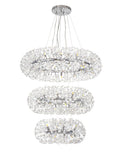 Regent Seyne 3 Tier 58 Light Pendant Light in Polished Chrome with Crystal
