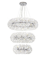 Regent Seyne 3 Tier 58 Light Pendant Light in Polished Chrome with Crystal