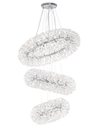 Regent Seyne 3 Tier 58 Light Pendant Light in Polished Chrome with Crystal