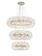 Regent Seyne 3 Tier 58 Light Pendant Light in Polished Chrome with Crystal