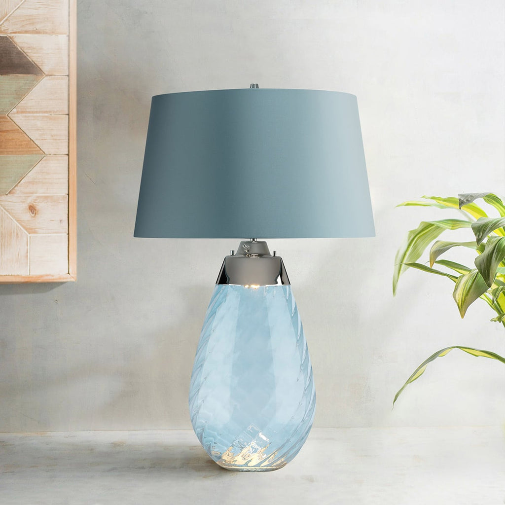 Elstead Lena Large 2 Light Table Lamp in Blue