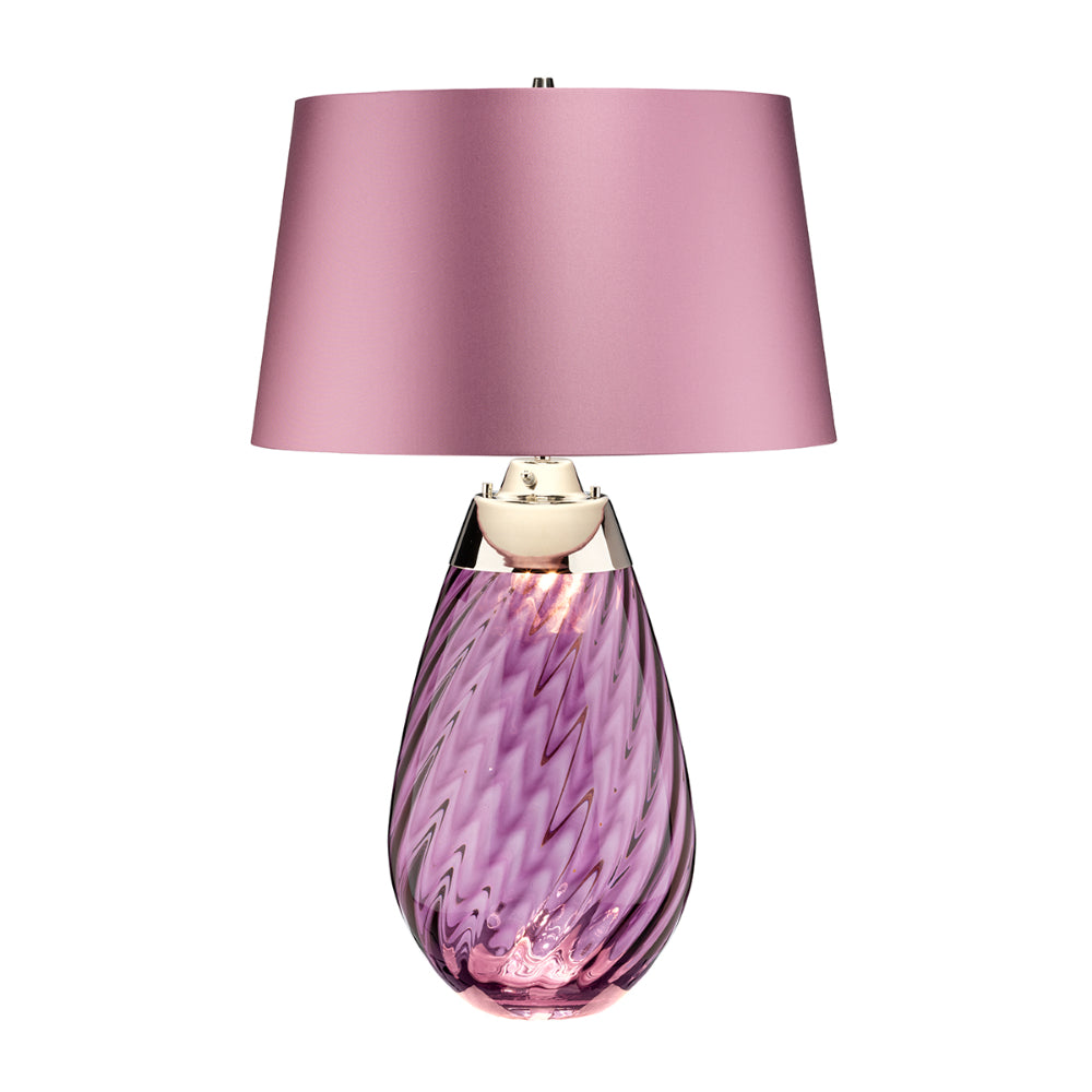 Elstead Lena Large Table Lamp in Plum with 2 Lights