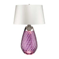 Elstead Lena Large Table Lamp in Plum with Off-White Shade