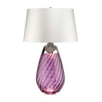 Elstead Lena Large Table Lamp in Plum with Off-White Shade