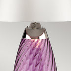 Elstead Lena Large Table Lamp in Plum with Off-White Shade